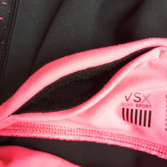 Victoria's Secret 'knockout' crop black & pink legging - size XS - Picture 7 of 8